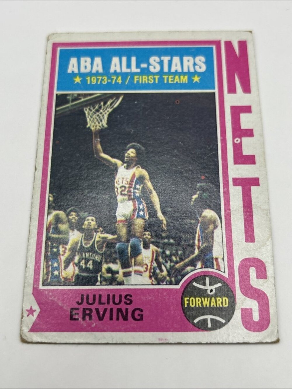 1974-75 Topps - Julius Erving #200 Name Misspelled as Irving on Back NBA NY Jets